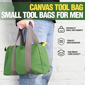  TOOLS 工具入れ　CANVAS TOOL BAG 12㌅ Canvas Tool Organizer - 12 Inch Wide Mouth Storage Bag for